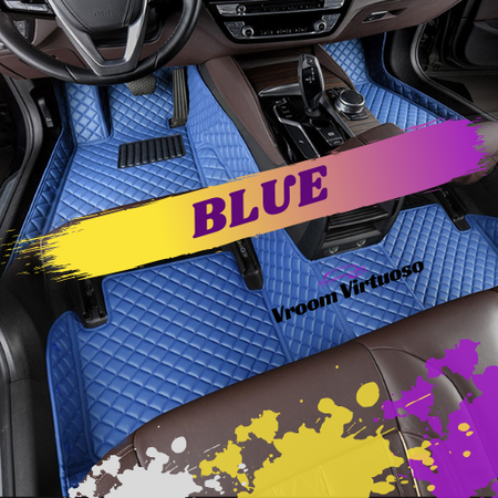 Marine Blue Car Mats Set