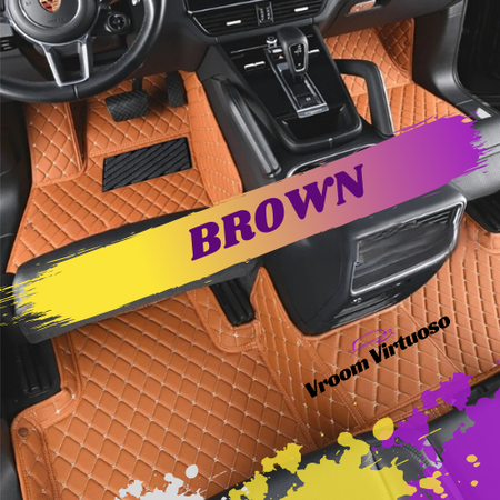 Brown Luxury Car Mats Set