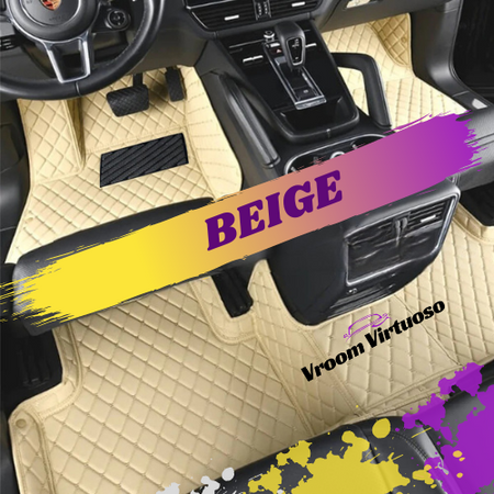 Beige Luxury Car Mats Set