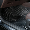 Black and White Stitching Car Mats Set