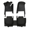 Black and White Stitching Car Mats Set