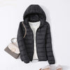 Winter Women Ultralight Thin Down Jacket White Duck Down Hooded Jacket