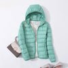 Winter Women Ultralight Thin Down Jacket White Duck Down Hooded Jacket