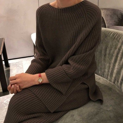 Women'S Fashion Knitted Striped Suit